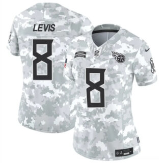 Women's Tennessee Titans #8 Will Levis 2024 F.U.S.E Arctic Camo Salute To Service Limited Stitched Football Jersey(Run Small)