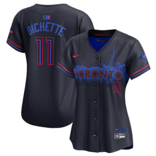 Custom Women's Toronto Blue Jays Navy 2024 City Connect Limited Stitched Baseball Jersey