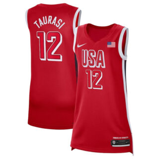Women's USA Basketball #12 Diana Taurasi Red 2024 Swingman Stitched Jersey