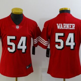 Women 49ers 54 Fred Warner Red Women Color Rush Vapor Untouchable Limited Jersey