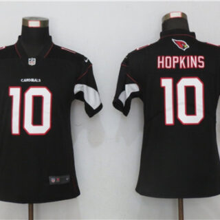 Women Cardinals #10 DeAndre Hopkins Black Color Jersey