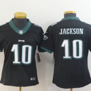 Women Eagles 10 DeSean Jackson Black Women Vapor Untouchable Limited Jersey