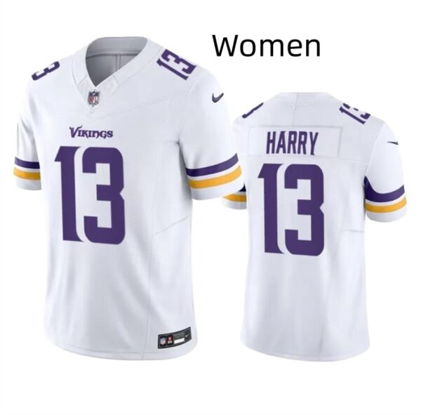 Women Minnesota Vikings #13 N'Keal Harry White Vapor Untouchable Limited Stitched Jersey