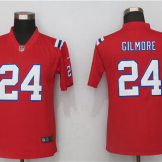 Women New Nike New England Patriots 24 Stephon Gilmore Red Jersey