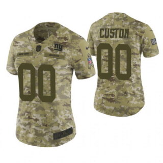 Women New York Giants Custom Camo 2018 Salute To Service Limited Jersey