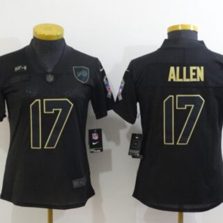 Women Nike Bills 17 Josh Allen Black Women 2020 Salute To Service Limited Jersey