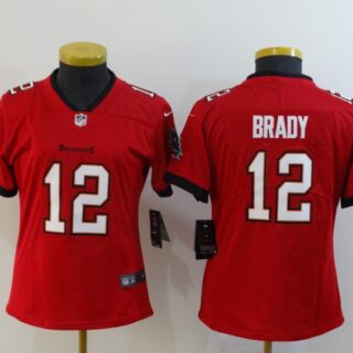 Women Nike Buccaneers 12 Tom Brady Red Women New 2020 Vapor Untouchable Limited Jersey