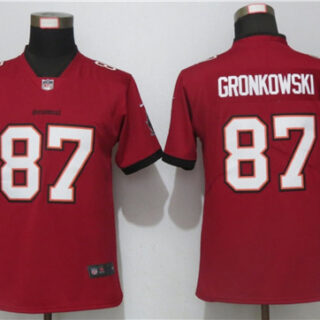 Women Nike Buccaneers 87 Rob Gronkowski Red New 2020 Vapor Untouchable Limited Jersey