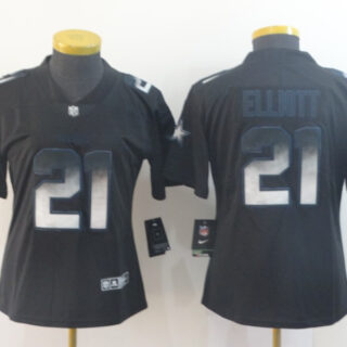 Women Nike Cowboys 21 Ezekiel Elliott Black Arch Smoke Women Vapor Untouchable Limited Jersey