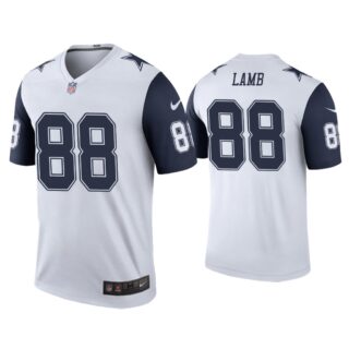 Women Nike Cowboys #88 CeeDee Lamb White NFL Limited Rush Jersey