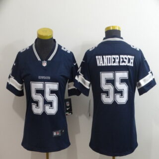 Women Nike Cowboys 55 Leighton Vander Esch Navy Women Vapor Untouchable Limited Jersey