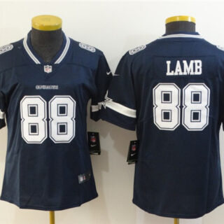 Women Nike Cowboys 88 Ceedee Lamb Navy Women 2020 NFL Draft First Round Pick Vapor Untouchable Limited Jersey