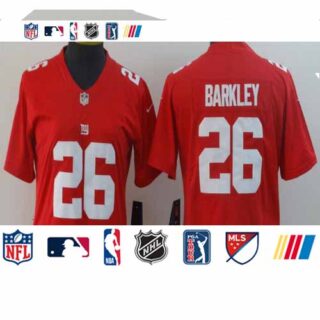 Women Nike Giants 26 Saquon Barkley Red Women Inverted Legend Limited Jersey