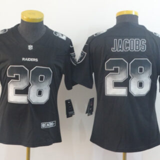Women Nike Raiders 28 Josh Jacobs Black Arch Smoke Women Vapor Untouchable Limited Jersey