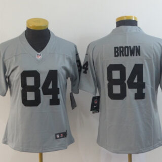 Women Nike Raiders 84 Antonio Brown Gary Women Inverted Legend Limited Jersey
