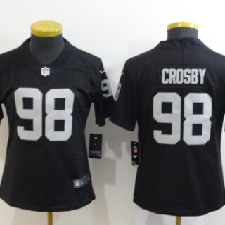 Women Nike Raiders 98 Maxx Crosby Black Women Vapor Untouchable Limited Jersey