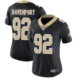 Women Nike Saints 92 Marcus Davenport Navy Women Vapor Untouchable Limited Jersey