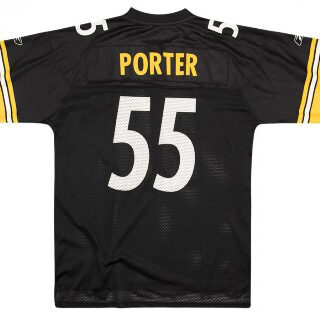 Women Pittsburgh Steelers #55 Joey Porter Reebok On Field Black Jersey