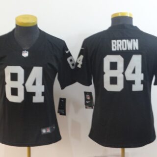 Women Raiders 84 Antonio Brown Black Women Vapor Untouchable Limited Jersey