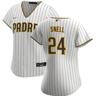 Women San Diego Padres #24 Blake Snell White Jersey