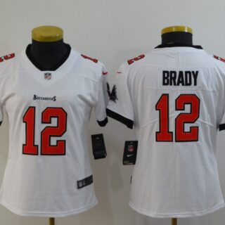 Women ike Buccaneers 12 Tom Brady White Women New 2020 Vapor Untouchable Limited Jersey