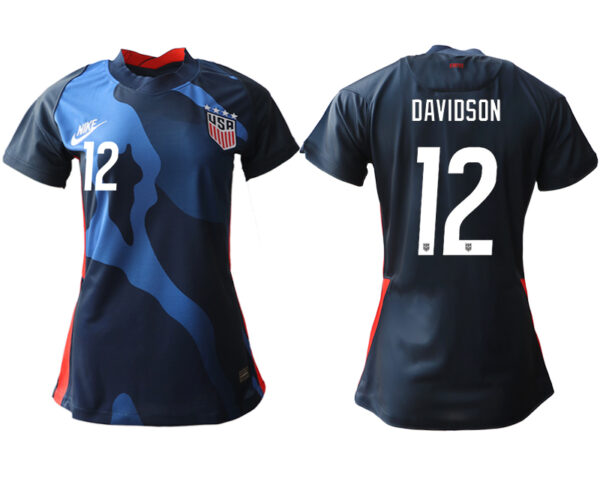 Women's USA #12 Davidson Away Jersey