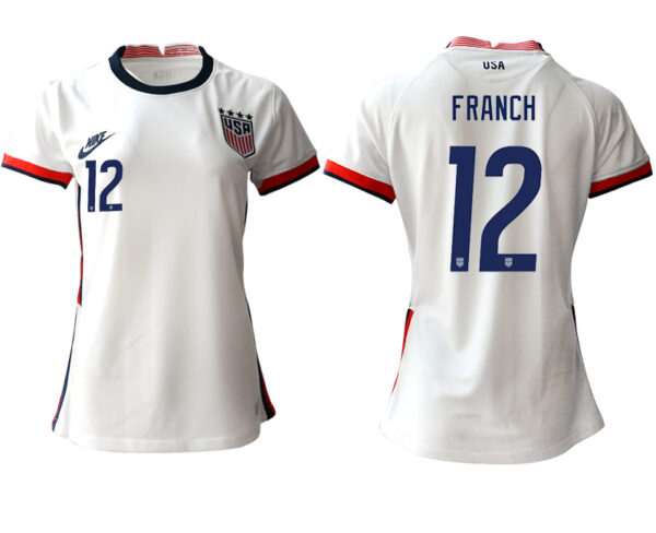 Women's USA #12 Franch Home Jersey