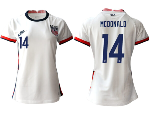 Women's USA #14 Mcdonald Home Jersey