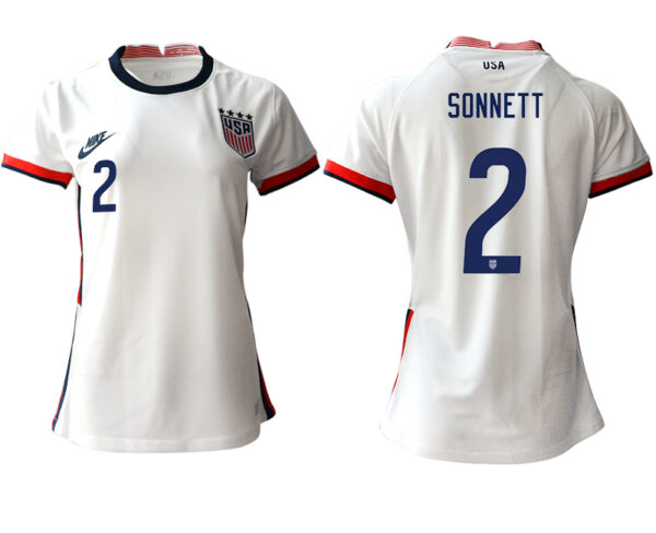 Women's USA #2 Sonnett Home Jersey