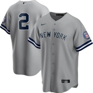 Yankees 2 Derek Jeter Gray Nike 2020 Nike Hall Of Fame Induction Cool Base Jersey
