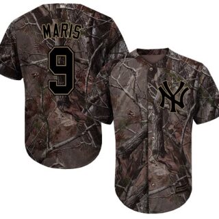 Yankees #9 Roger Maris Camo Realtree Collection Cool Base Stitched Baseball Jersey