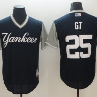 Yankees 25 Gleyber Torres GT Navy 2018 Players' Weekend Authentic Team Jersey