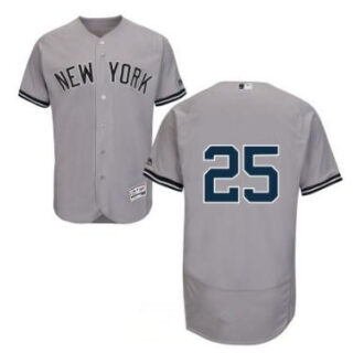 Yankees 25 Gleyber Torres Gray Flexbase Jersey