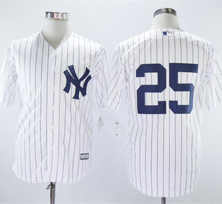Yankees 25 Gleyber Torres White Cool Base Jersey