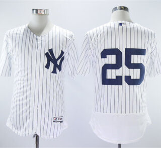 Yankees 25 Gleyber Torres White Flexbase Jersey