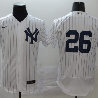 Yankees 26 DJ LeMahieu White 2020 Nike Flexbase Jersey