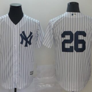 Yankees 26 DJ LeMahieu White Cool Base Player Jersey