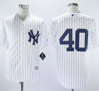 Yankees 40 Luis Severino White Cool Base Jersey