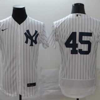 Yankees 45 Gerrit Cole White 2020 Nike Flexbase Jersey