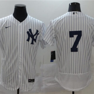 Yankees 7 Mickey Mantle White 2020 Nike Cool Base Jersey