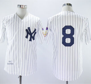 Yankees 8 Yogi Berra White 1951 Throwback Jersey