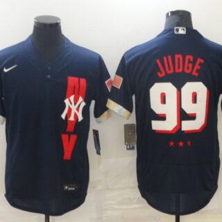 Yankees 99 Aaron Judge Navy Nike 2021 MLB All-Star Flexbase Jersey