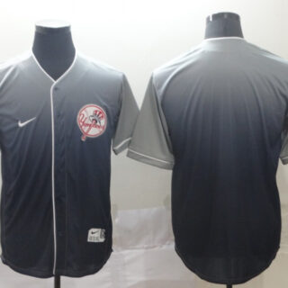 Yankees Blank Gray Drift Fashion Jersey