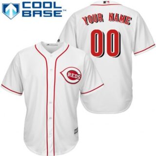 Youth's Cincinnati Reds White Customized Jersey