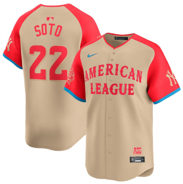 Youth American League #22 Juan Soto Cream 2024 All-Star Limited Stitched Jersey