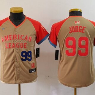 Youth American League #99 Aaron Judge Cream 2024 All-Star Limited Stitched Jerseys