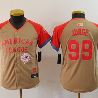 Youth American League #99 Aaron Judge Cream 2024 All-Star Limited Stitched Jerseys