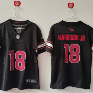 Youth Arizona Cardinals #18 Marvin Harrison Jr Black 2024 Draft F.U.S.E Vapor Untouchable Limited Stitched Football Jersey