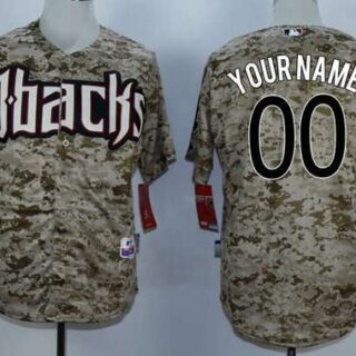 Youth Arizona Diamondbacks Customized Camo MLB Cool Base Jersey