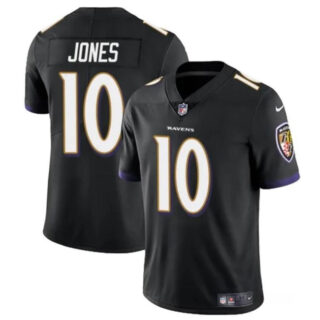 Youth Baltimore Ravens #10 Emory Jones Black Vapor Limited Football Jersey
